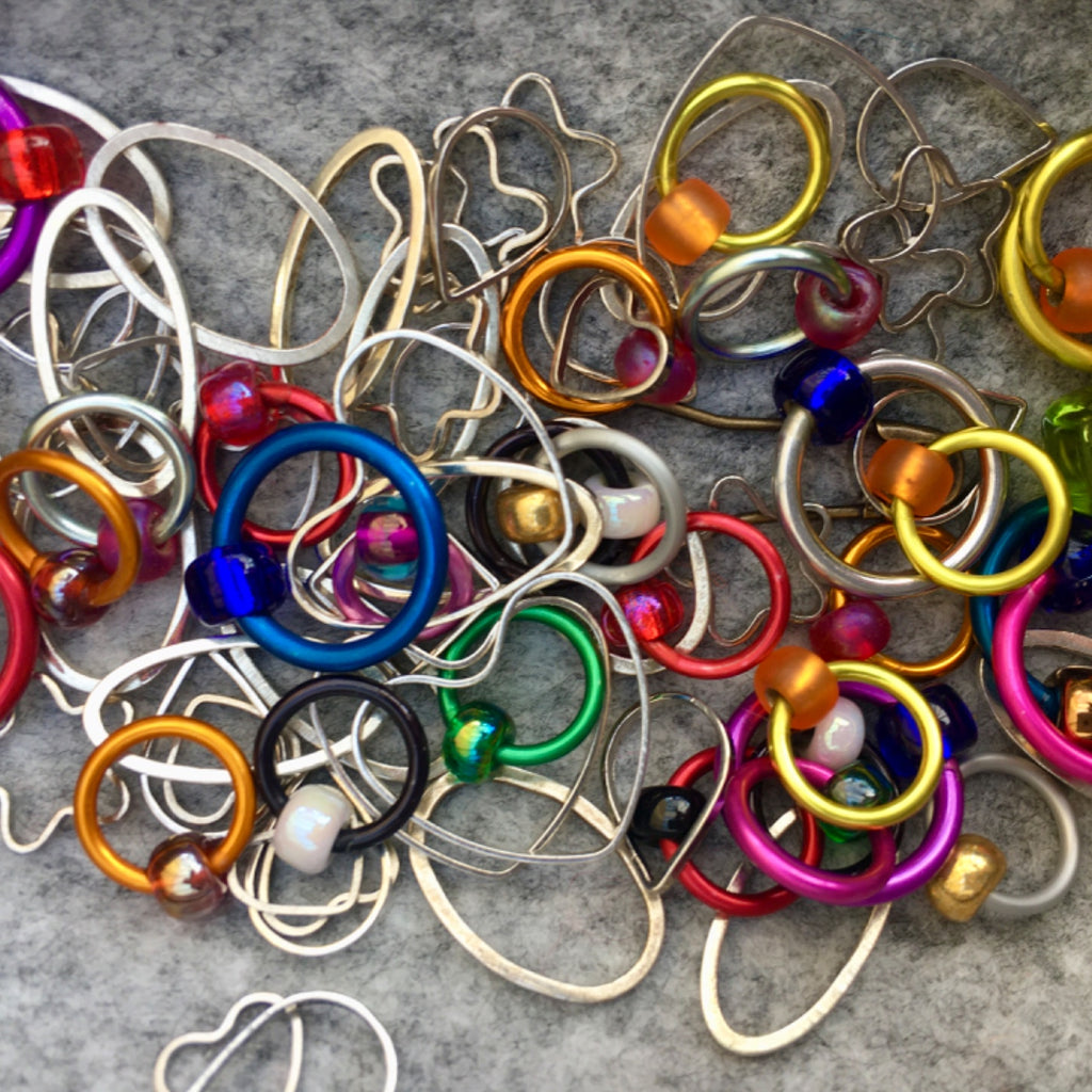 RingOs and Simple Solid stitch markers at the woolly brew