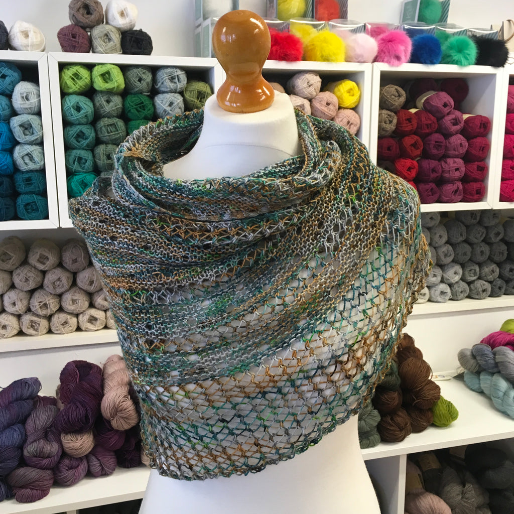 Drops of Joy shawl in multi shades
