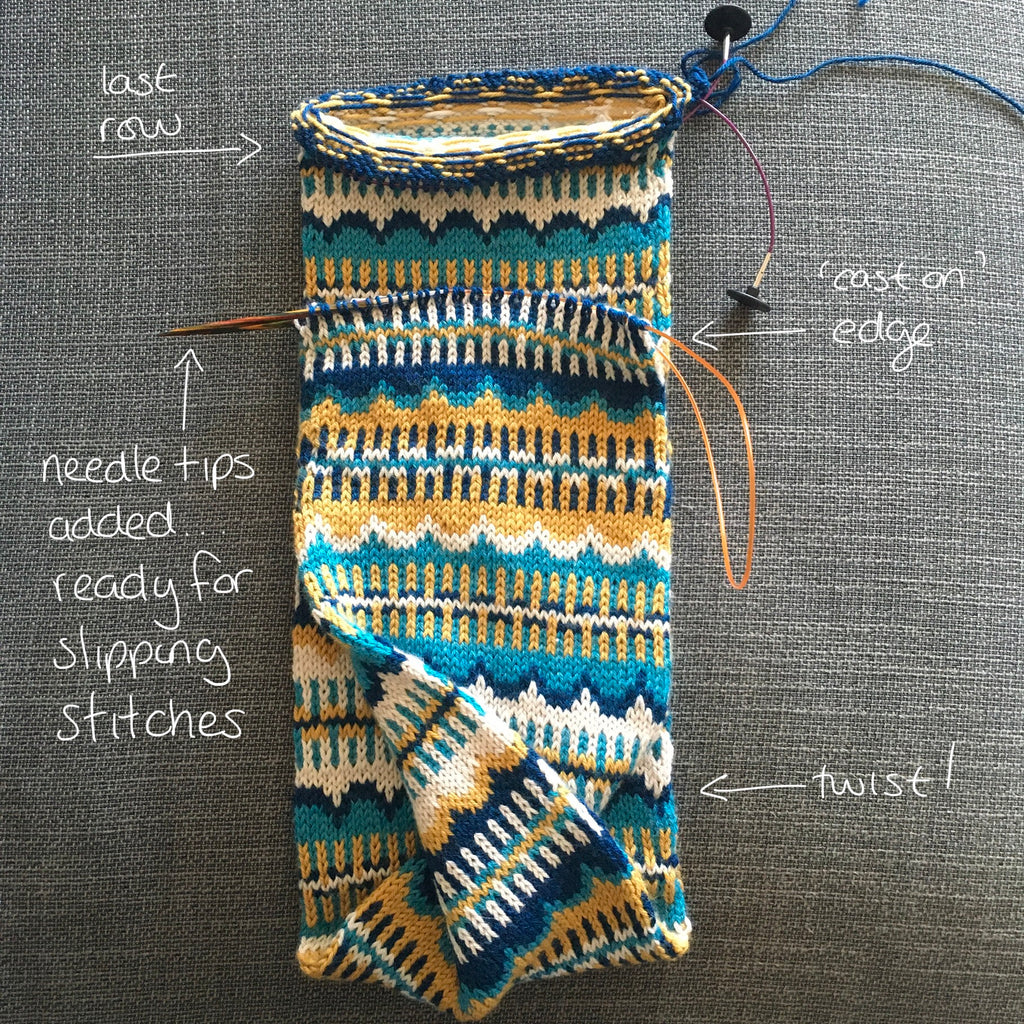 The Woolly Brew Andrea Mowry Moonwake Cowl in Socks Yeah DK 