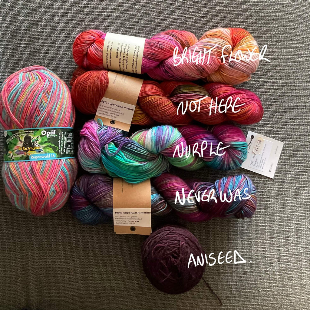 highly colourful yarn