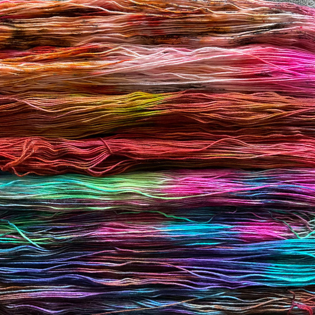 highly colourful yarn