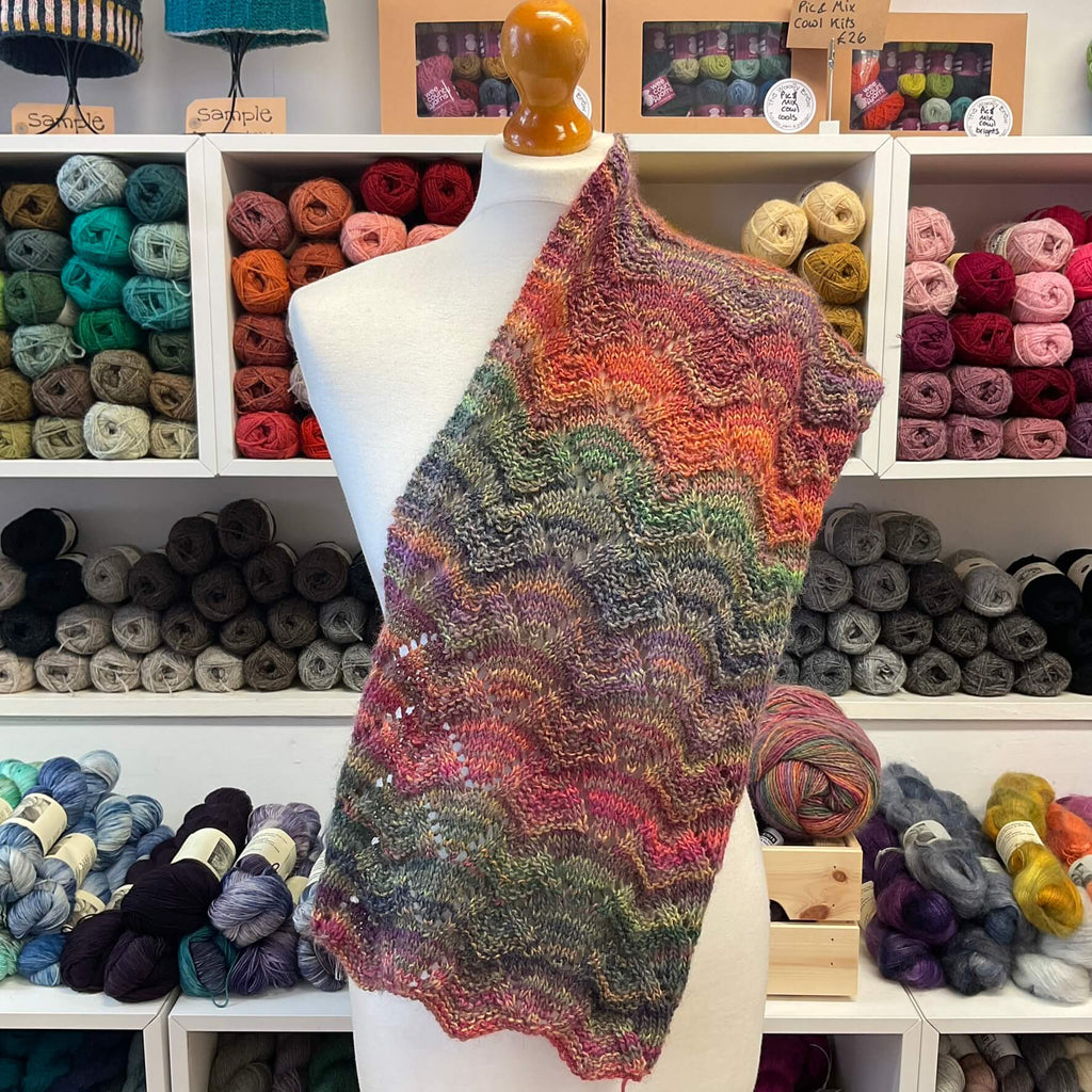 multicoloured lace wrap