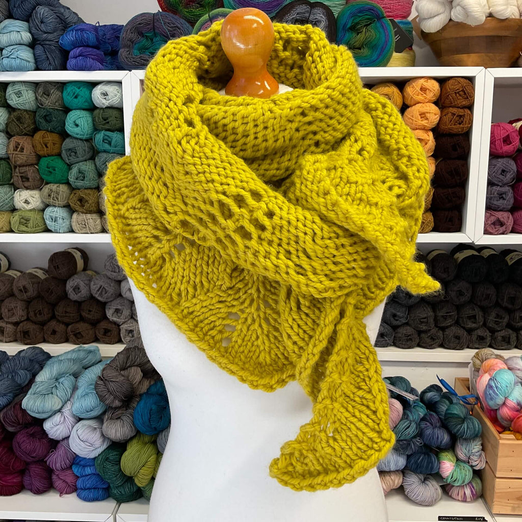 bright yellow chunky scarf