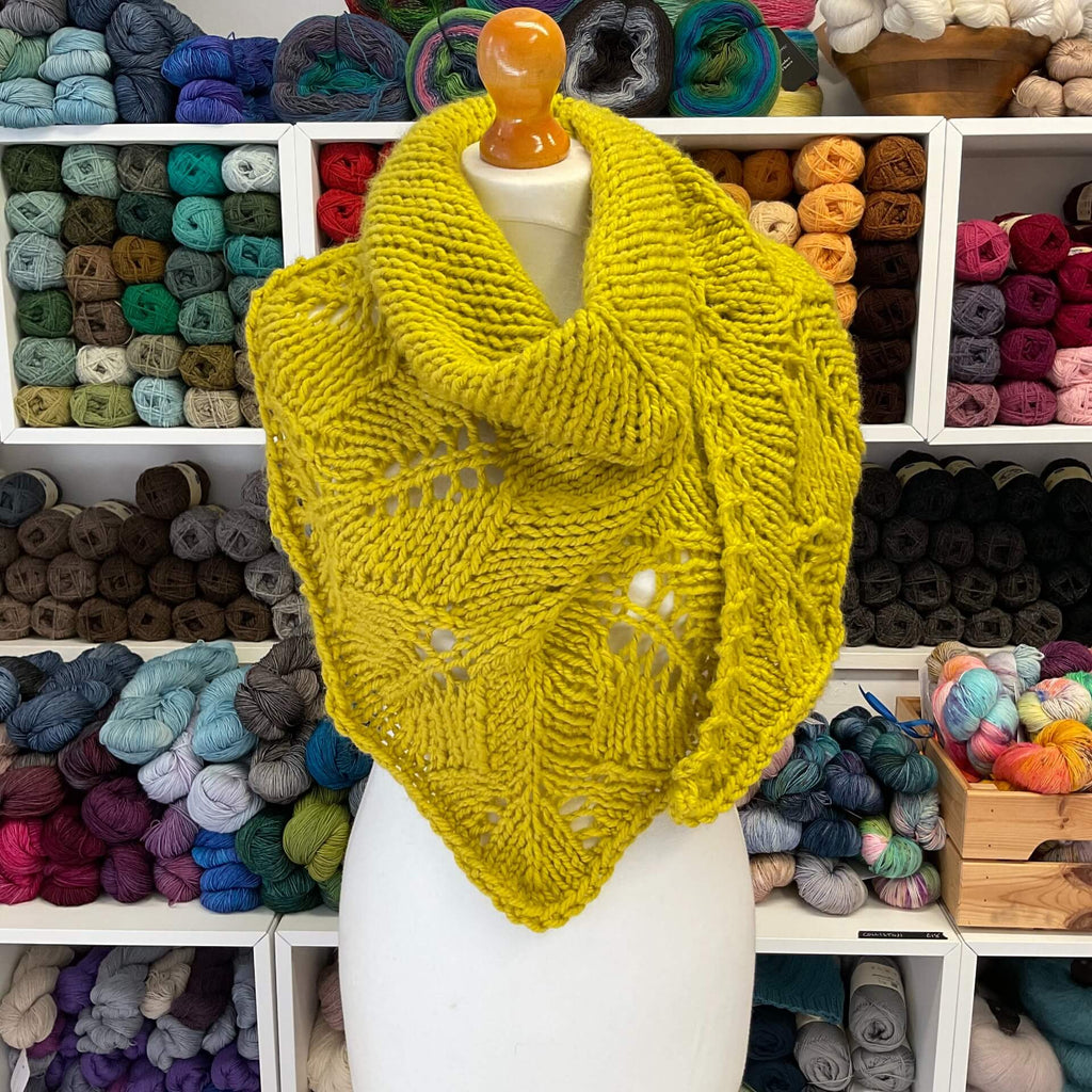 bright yellow chunky scarf