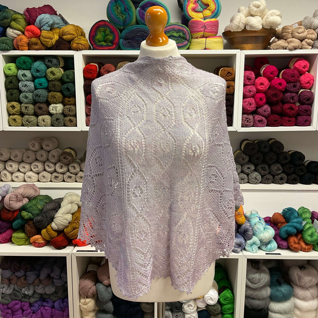 lilac lace shawl