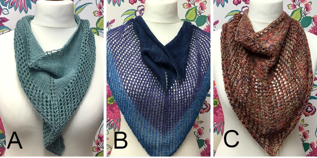 eyelet shawl collection from the woolly brew