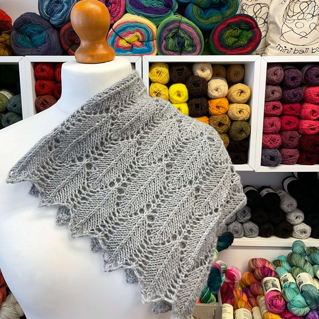 grey lace shawl