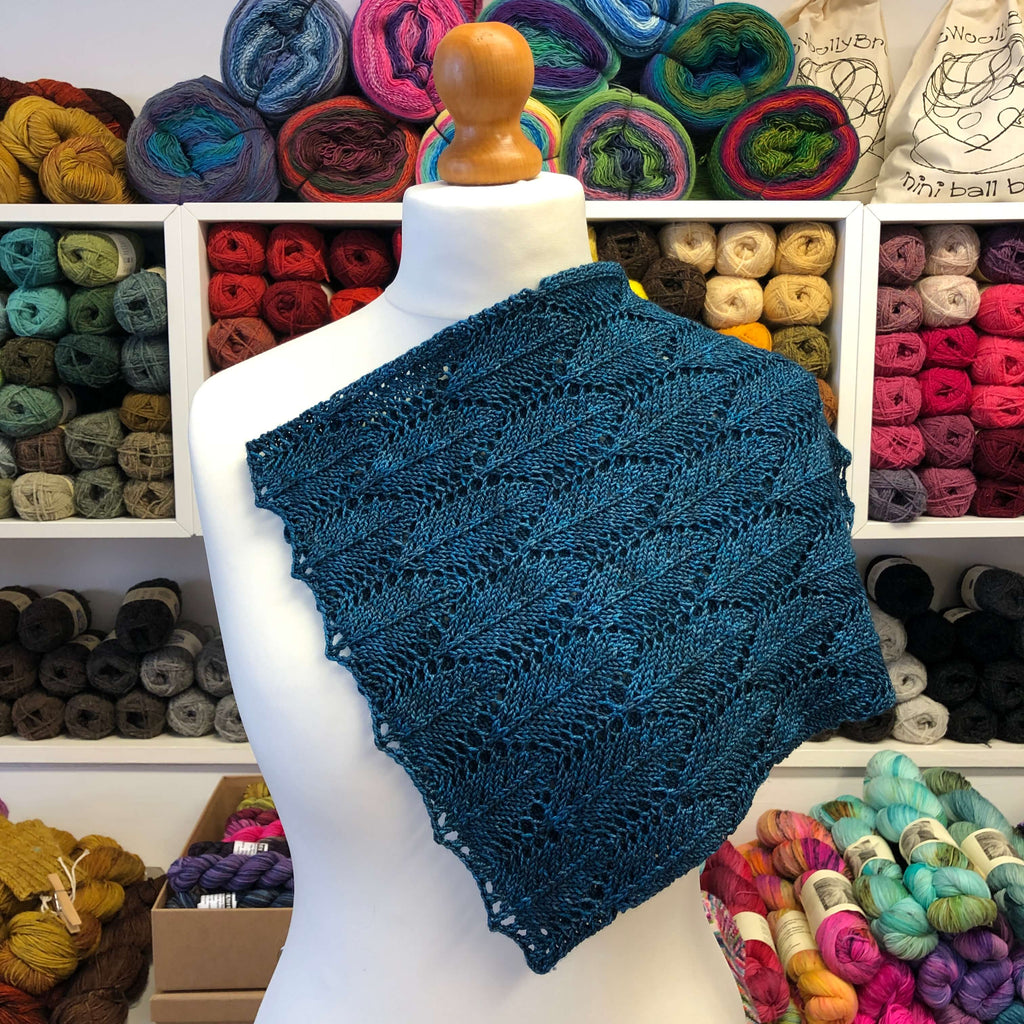 blue lace shawl