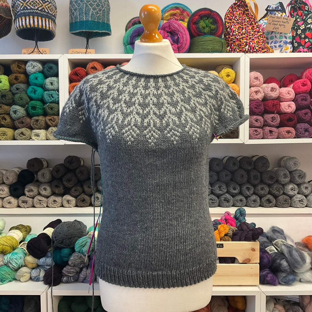 grey yoked jumper