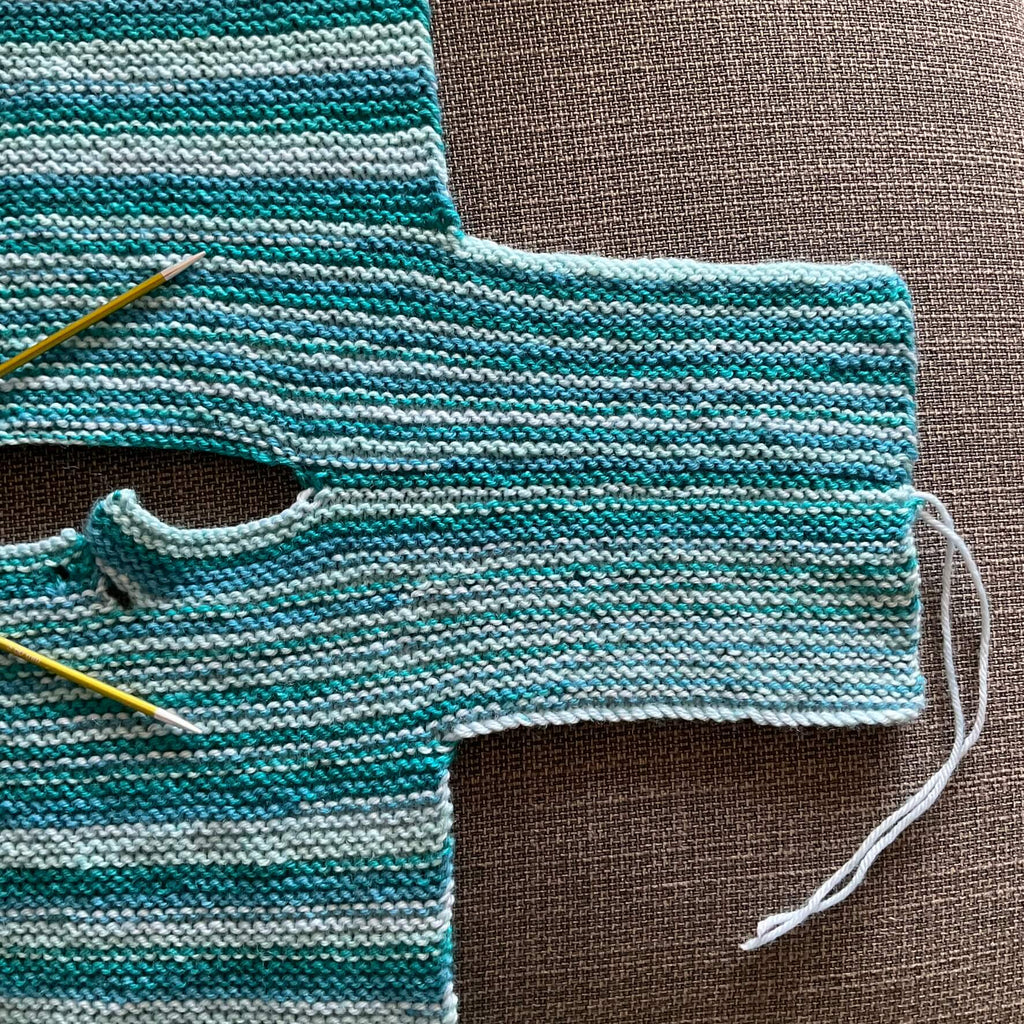 stripey blue baby jumper