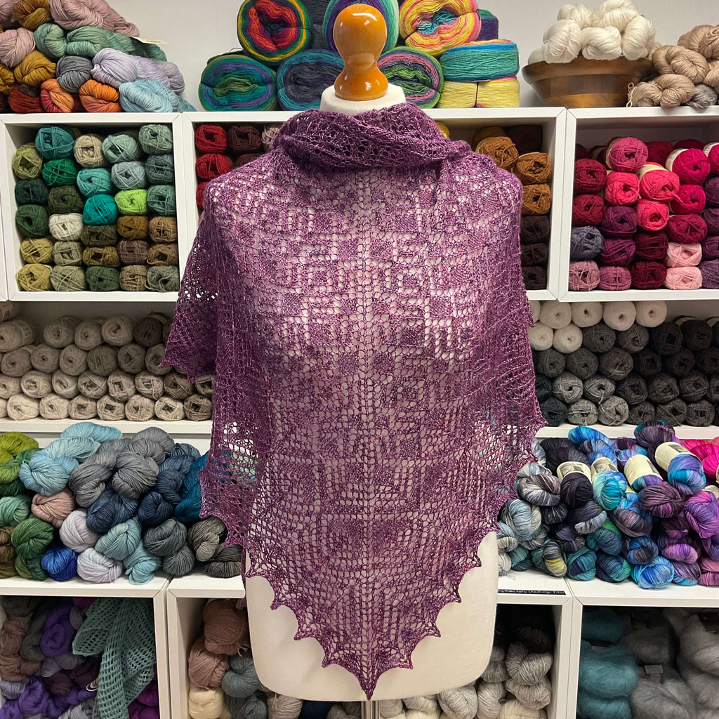 purple lace shawl