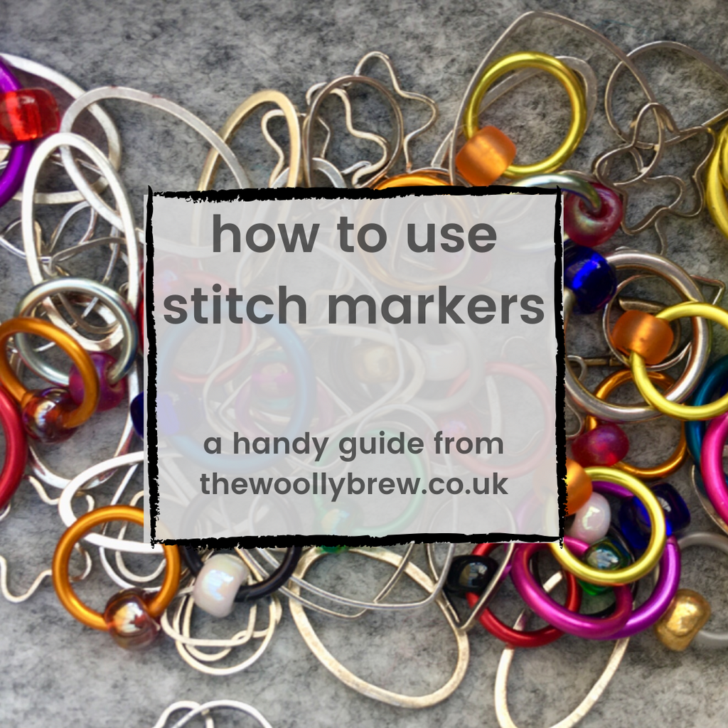 a pile of stitch markers - how to use stitch markers from the woolly brew