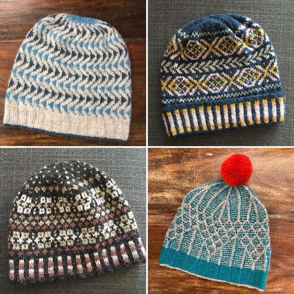 4 stranded colourwork hats