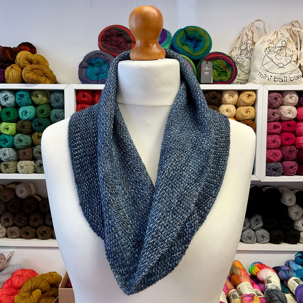 denim blue cowl