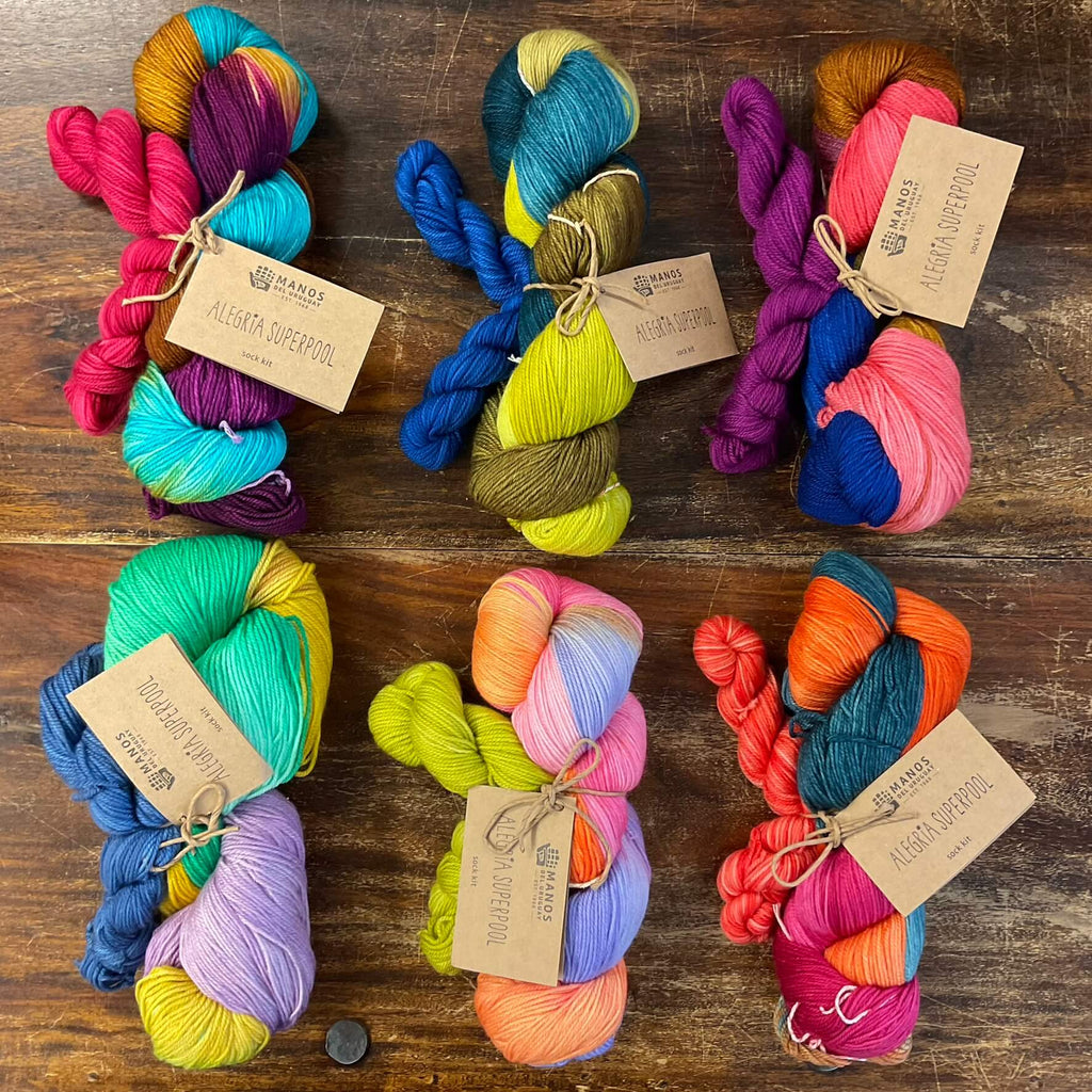 multicoloured sock yarn