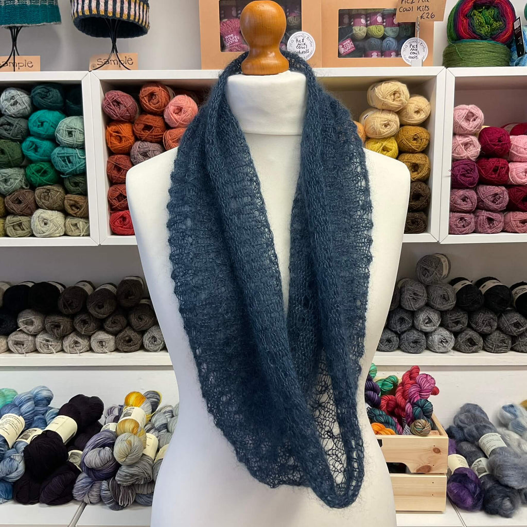 dark blue cowl