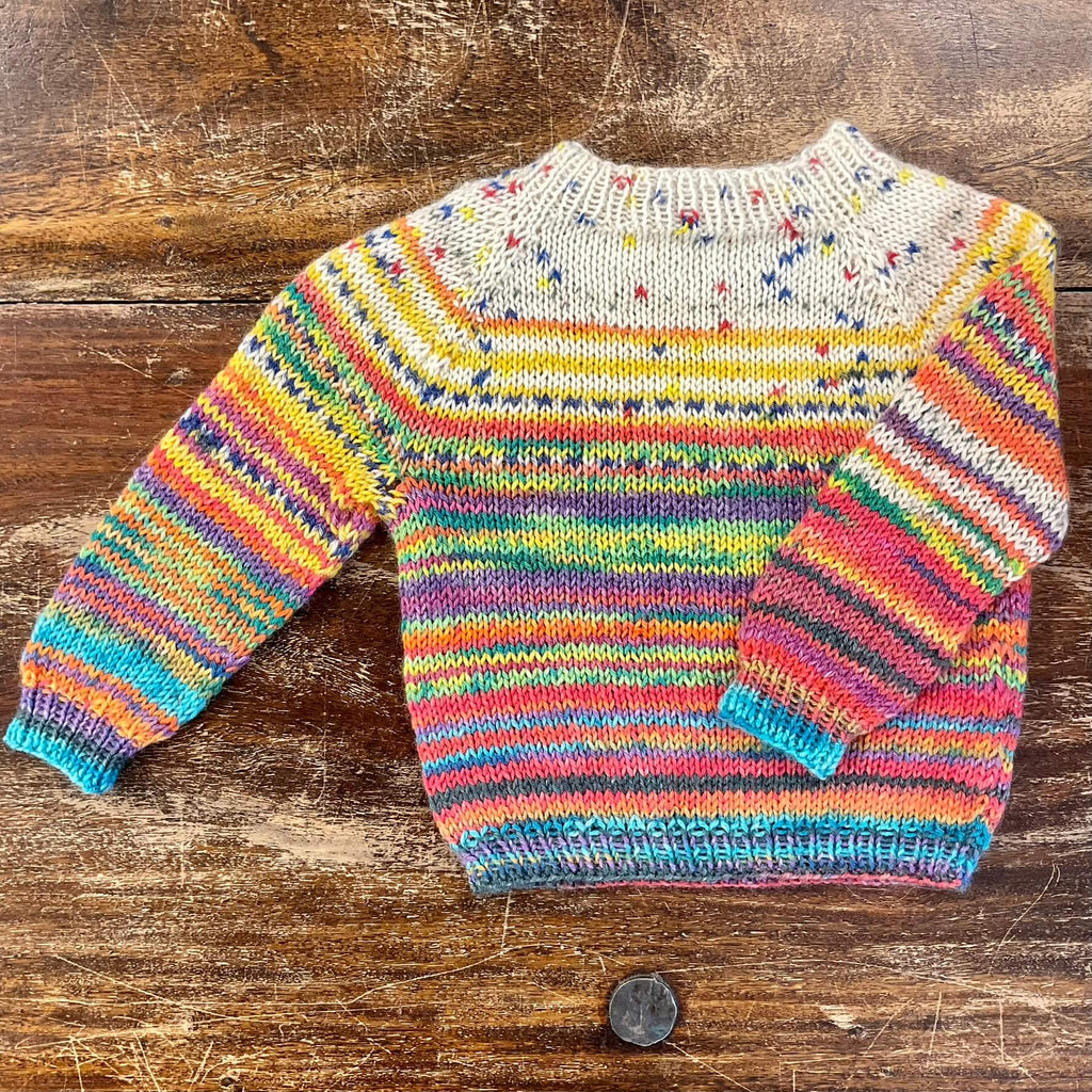 multicoloured jumper