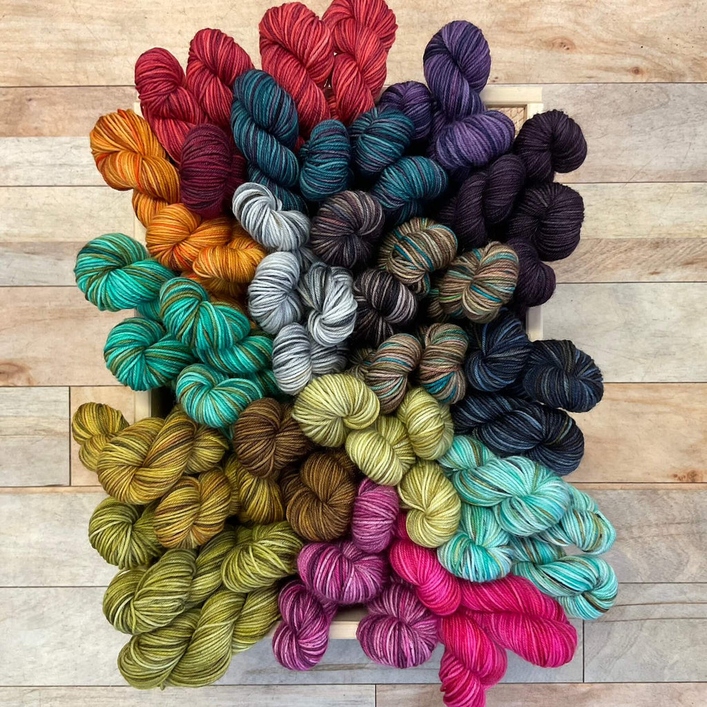 colourful mini skeins