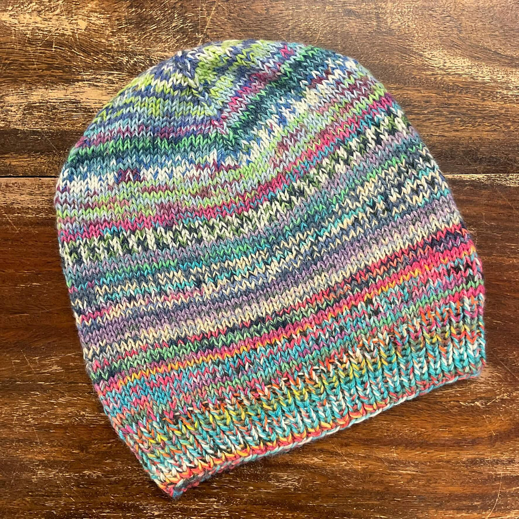 multi coloured knitted hat