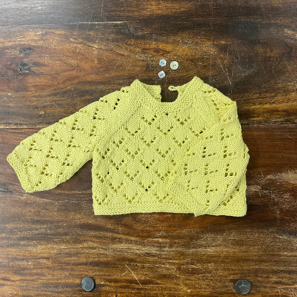yellow lace baby jumper