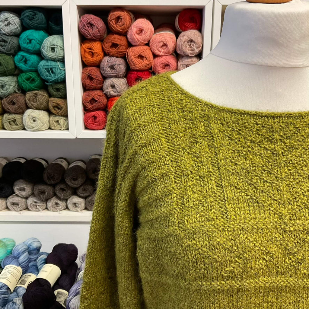 gansey inspired knitted jumper