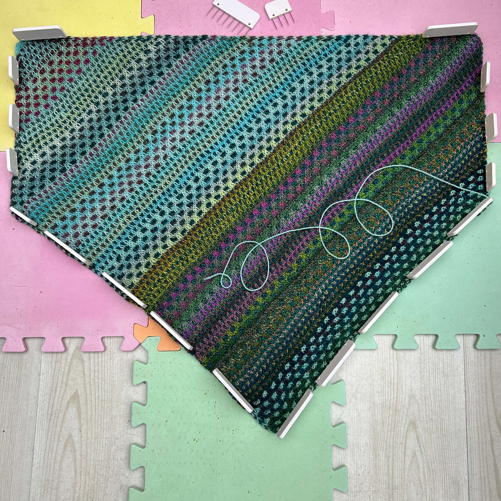 blocking shawl