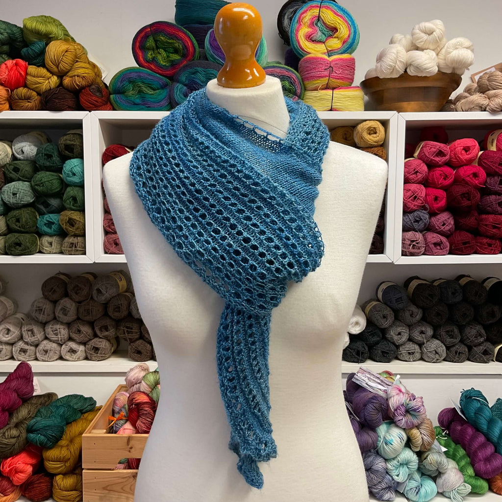 blue lace shawl