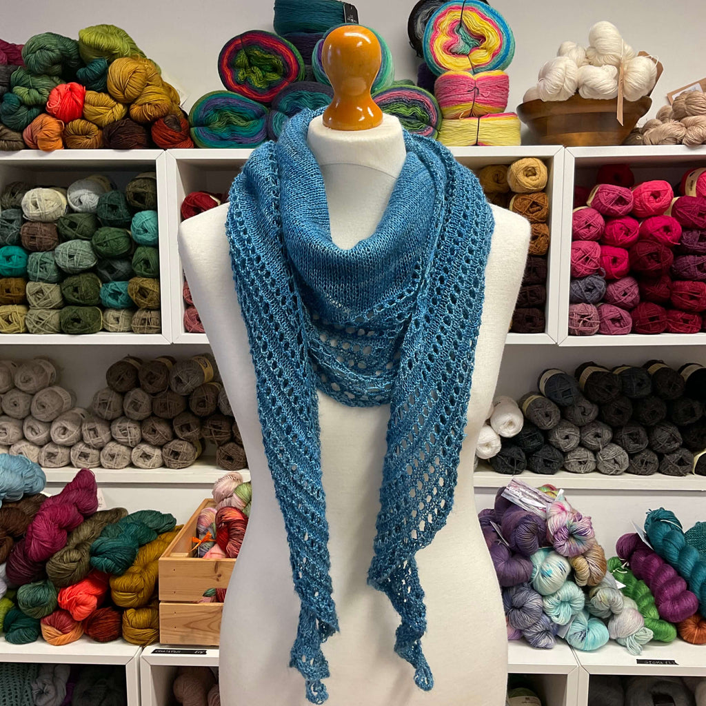blue lace shawl
