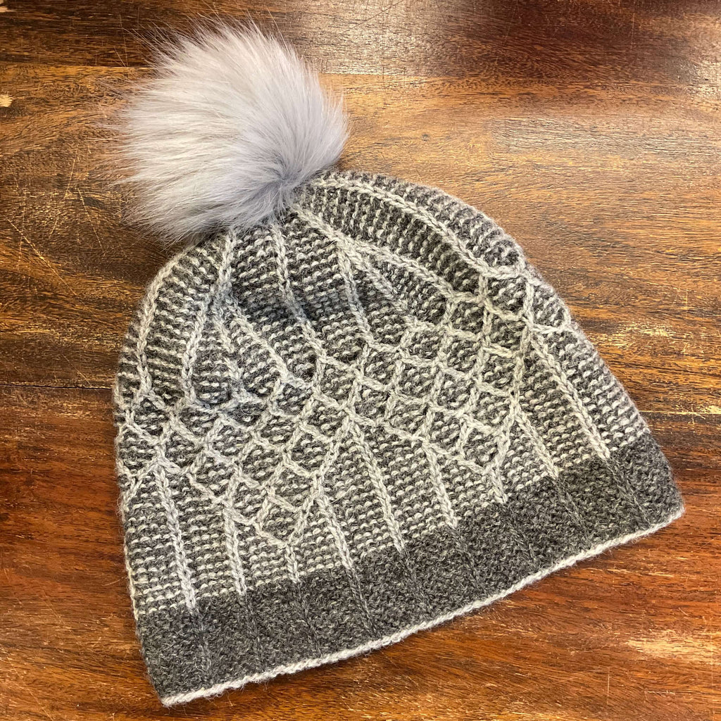 soft hearted knitted hat
