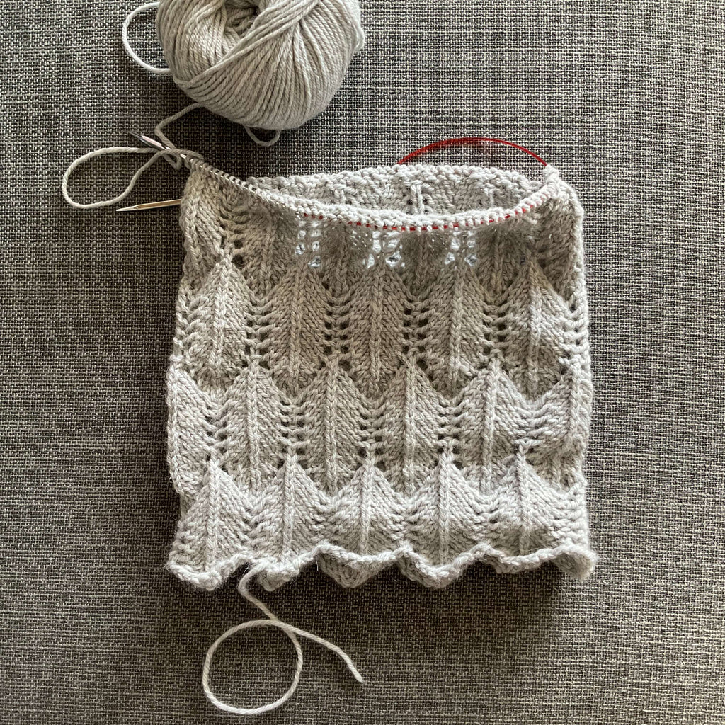 grey lace cowl