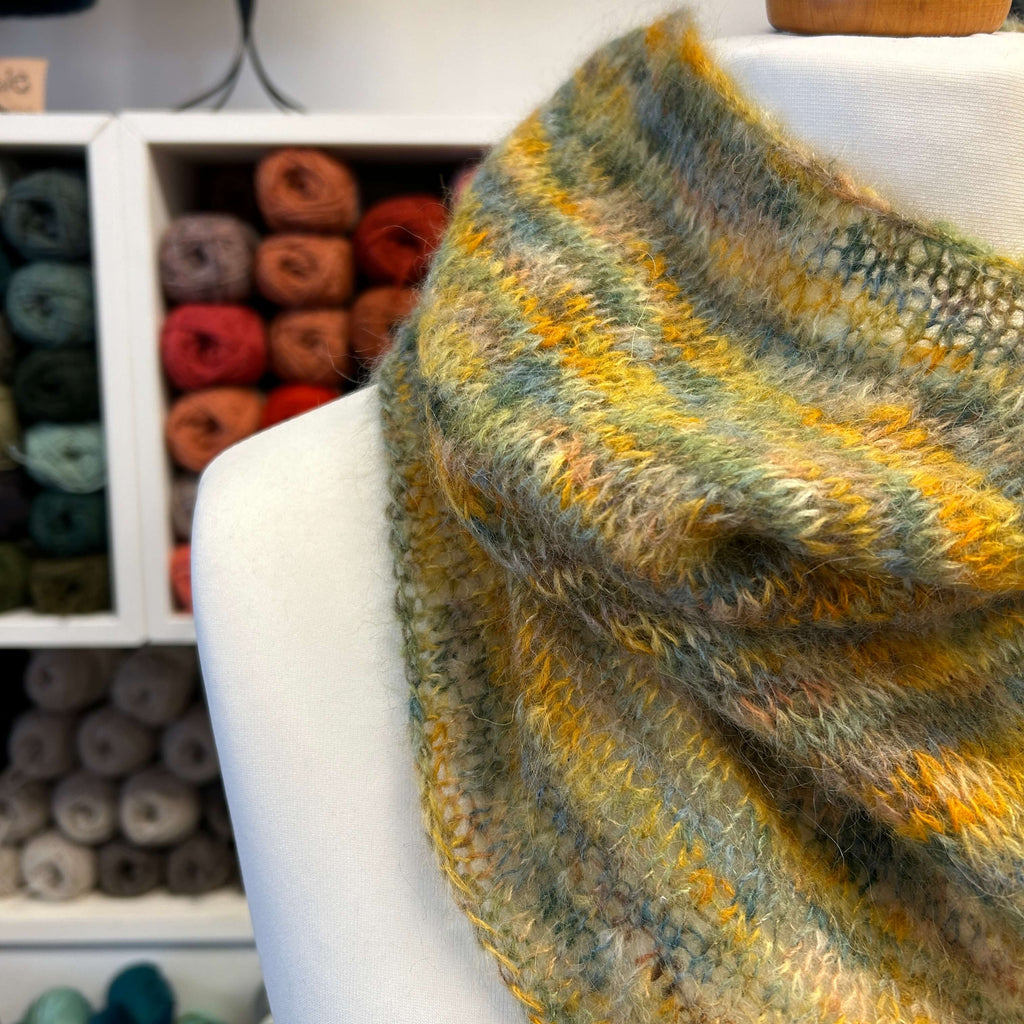 fluffy yellow cowl