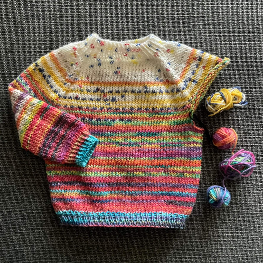 multicoloured sweater