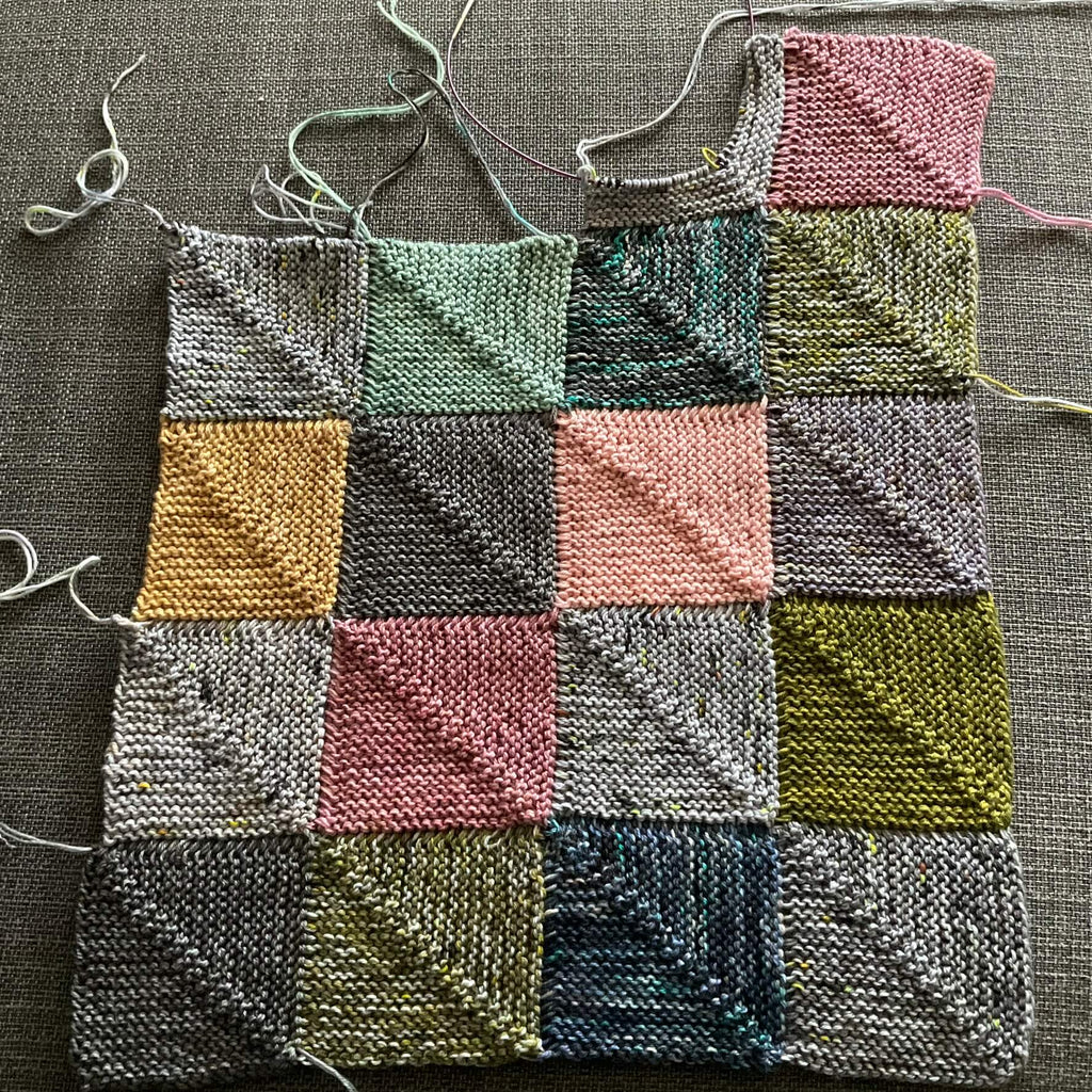 mitred square blanket at the woolly brew