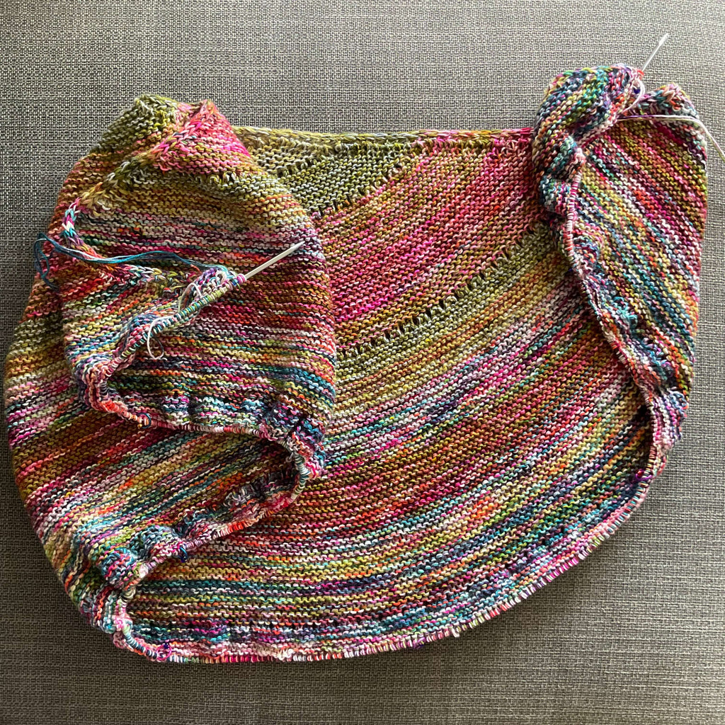 multi coloured shawl