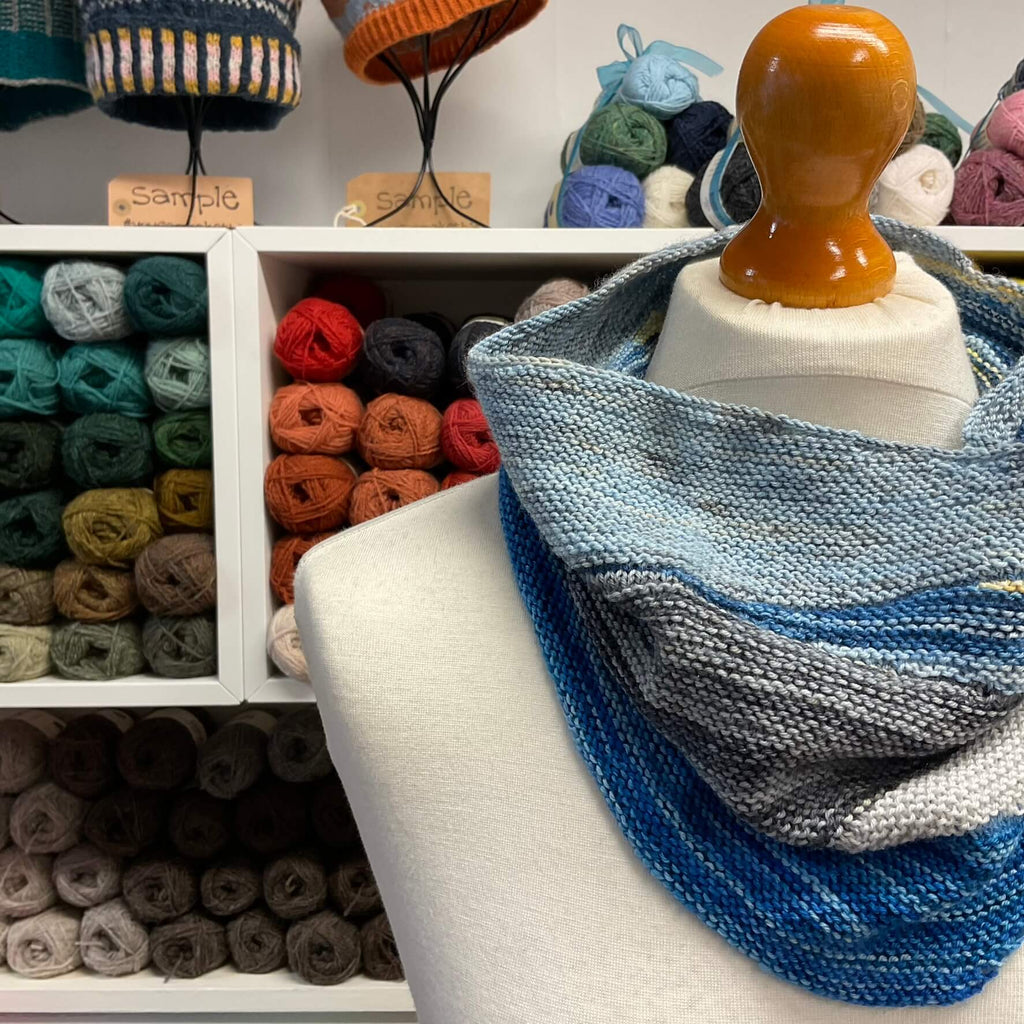 shades of blue cowl