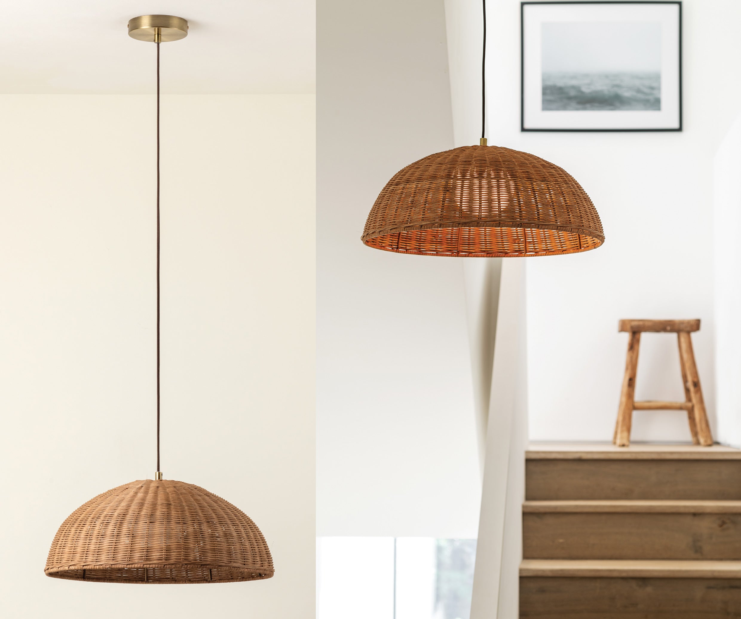 Pari - rattan dome pendant | Ceiling Light | lightsandlamps.com