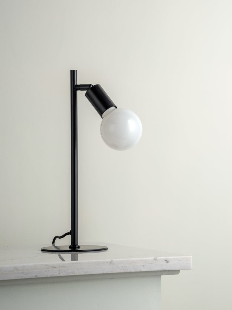 black task table lamp