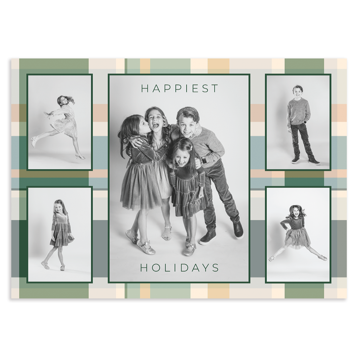 Horizontal grid with pattern: custom photo card
