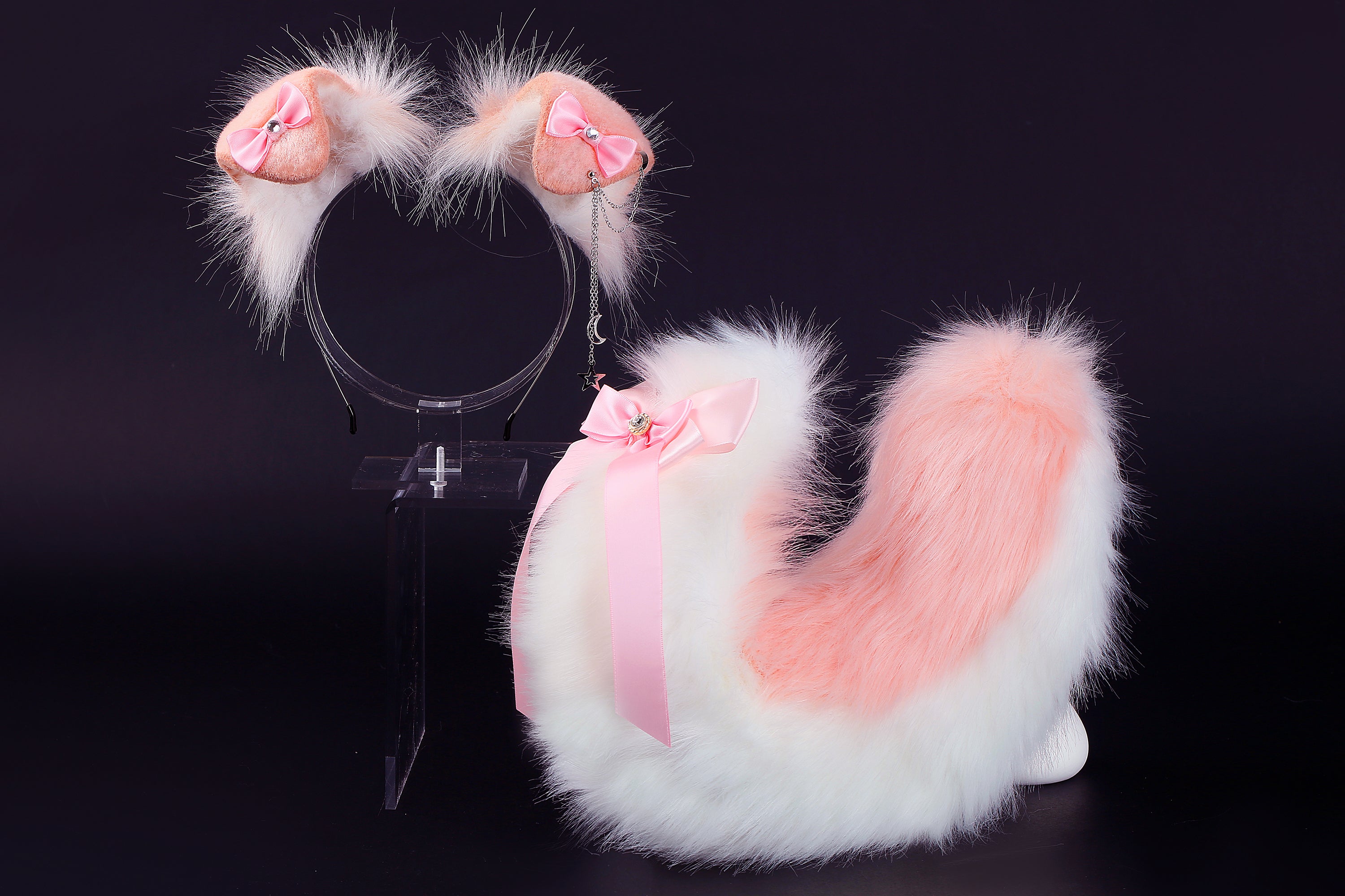 Pink puppy ear and tail set Shepherd dog ear and tail plug set Shiba Inu dog ear and tail butt plug set cosplay petplay puppy play -mature