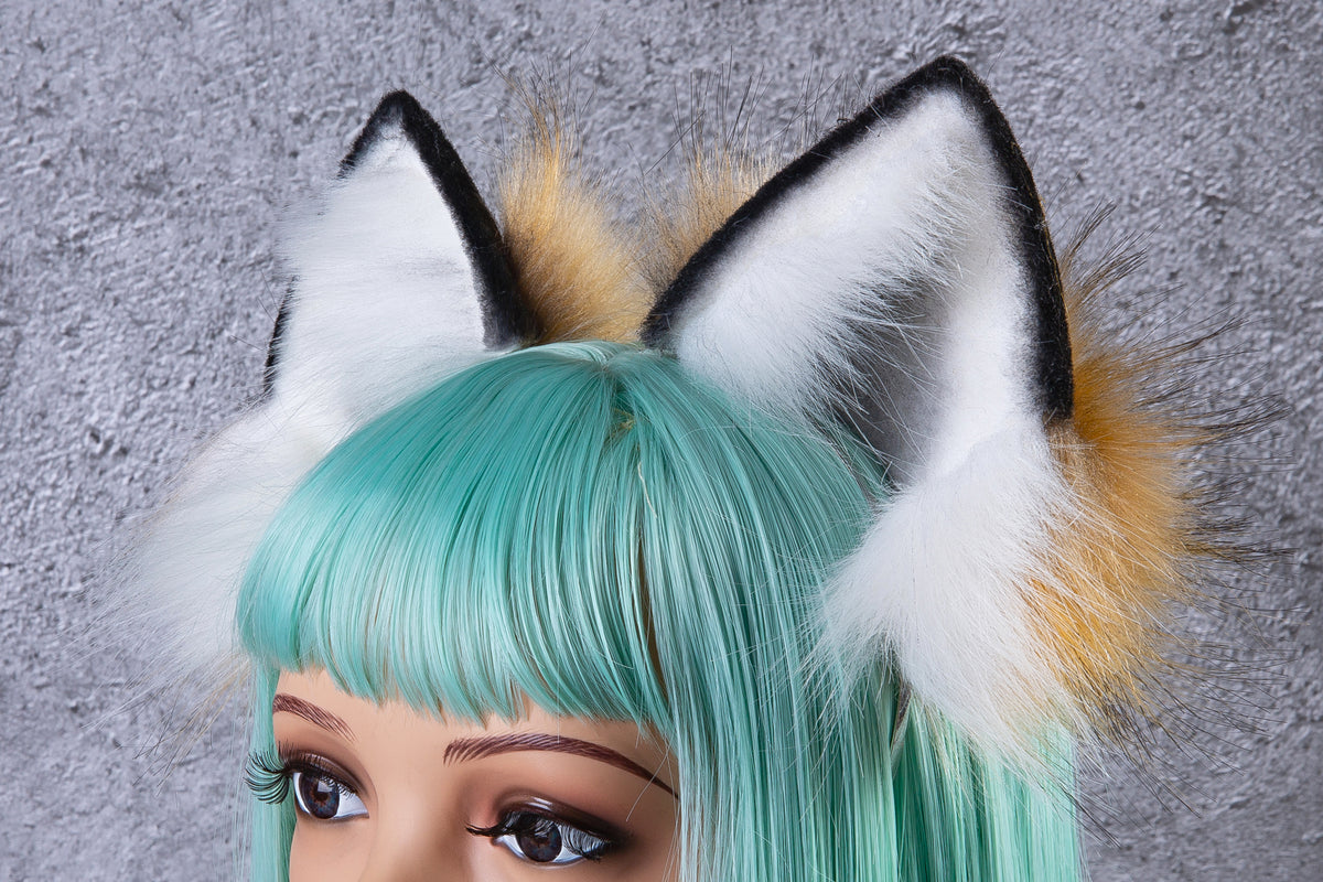 brown fox tail and ear fox tail butt plug and ear wolf ear and tail pl ...