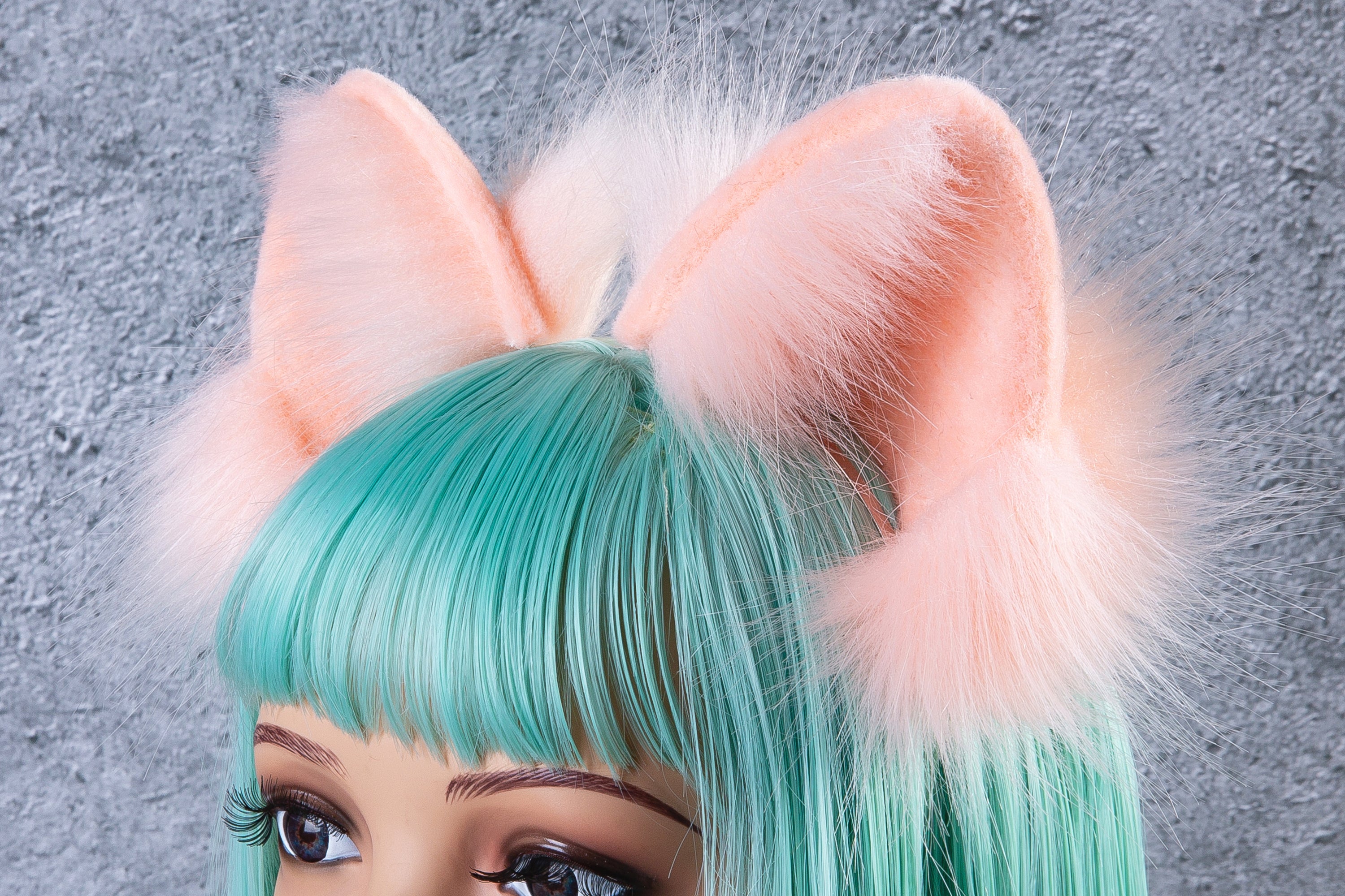 pink wolf ear fox ear kitten ear neko ear anime cosplay ear cat ear ...