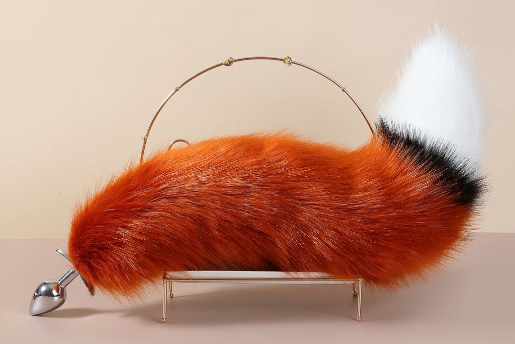 Red Fox Tail Plug And Ear Set Fox Ear And Tail Butt Plug Wolf Tail But Aliriga