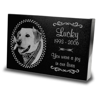 Custom Pet Memorial Stone Frame - Personalized Dog Loss Gifts Rainbow  Bridge, Customized Rock Slate Picture Frame Plaque with Photo Text for Dog  Cat