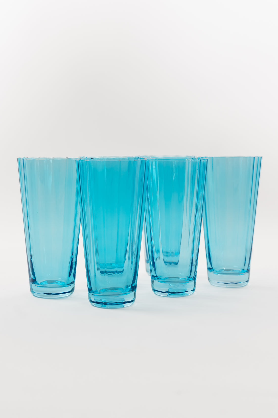 Estelle Colored Glass Set of 6 Shot Glasses in Orange/Blue Mixed