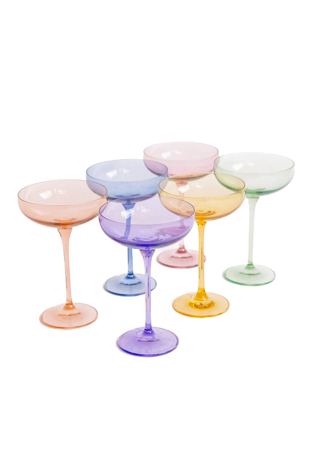 Estelle Colored Glass Hand-Blown Colored Cocktail Coupe Glasses on Food52