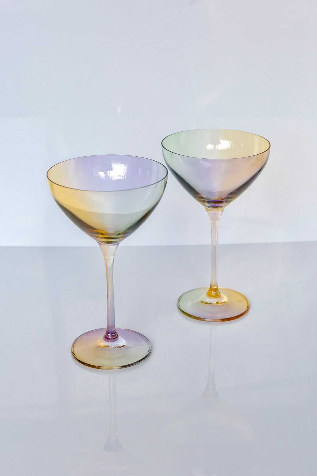 Physkoa Colored Martini Glasses Set of 6-8 ounce