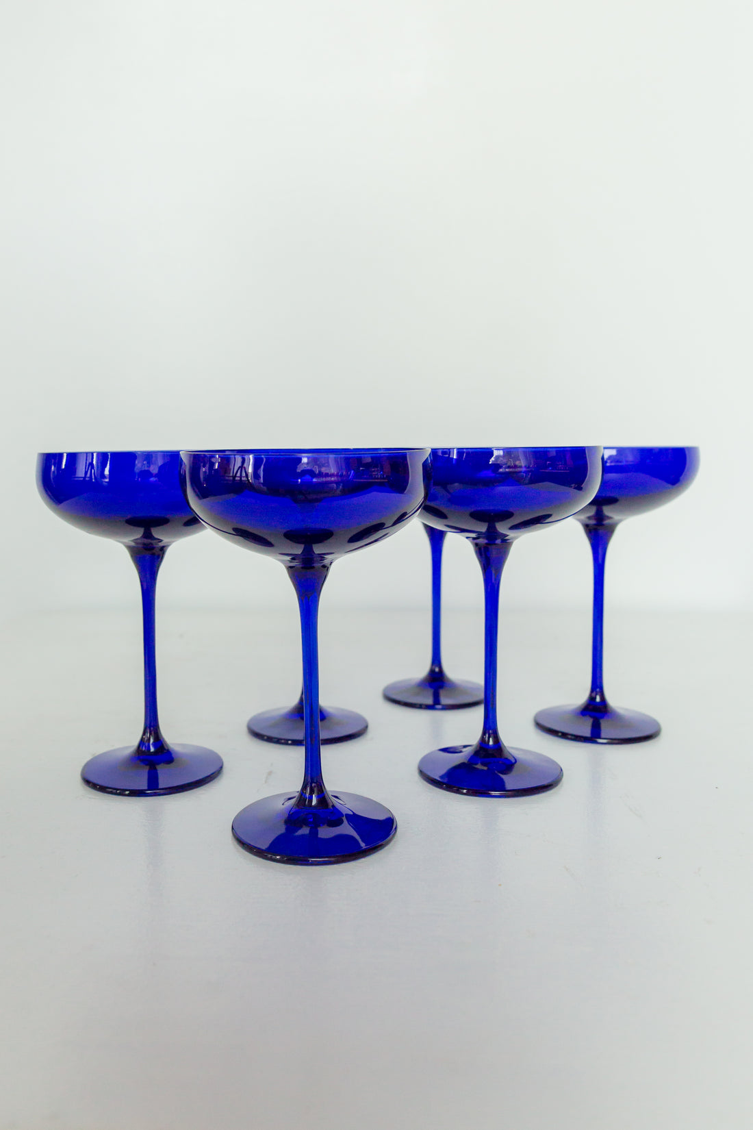 Physkoa Colored Coupe Glasses Set of 6-8 oz Hand