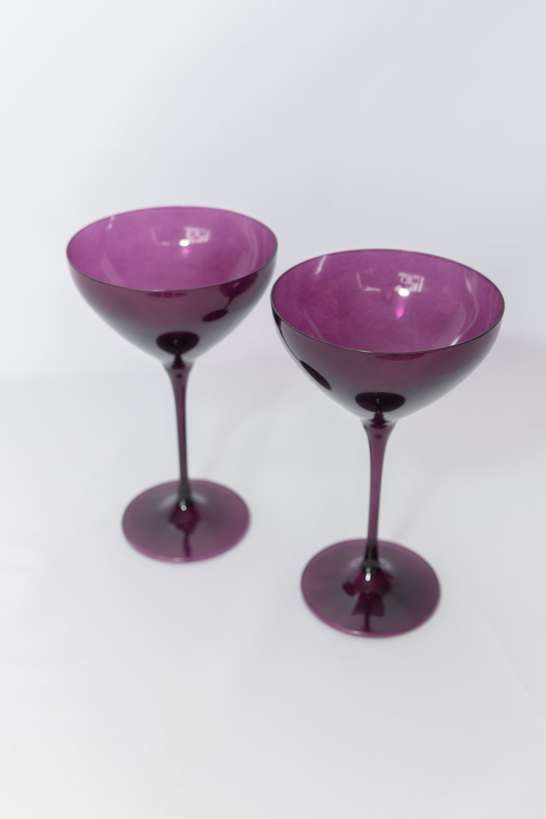 Extra Tall Martini Glasses. Set of Five Stemware. Three Purple and Two –  Anything Discovered