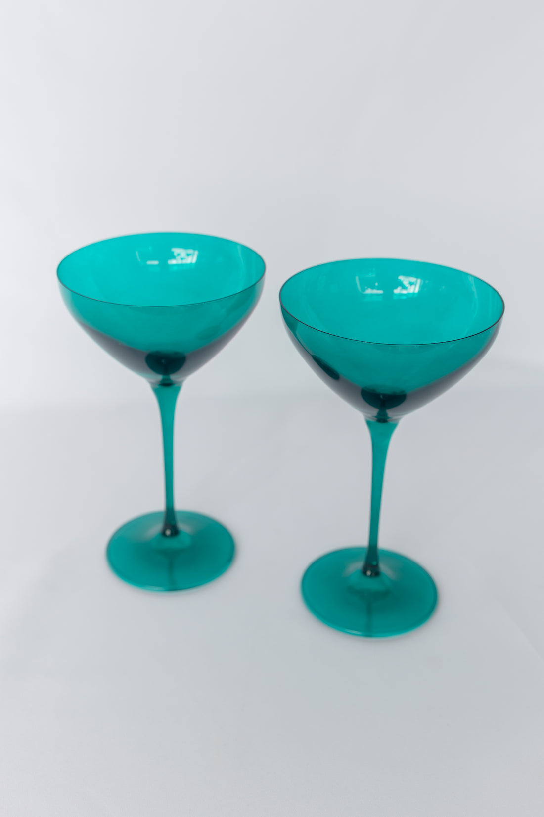 Estelle Colored Glass Martini Glasses, Set of 2 - Gray Smoke