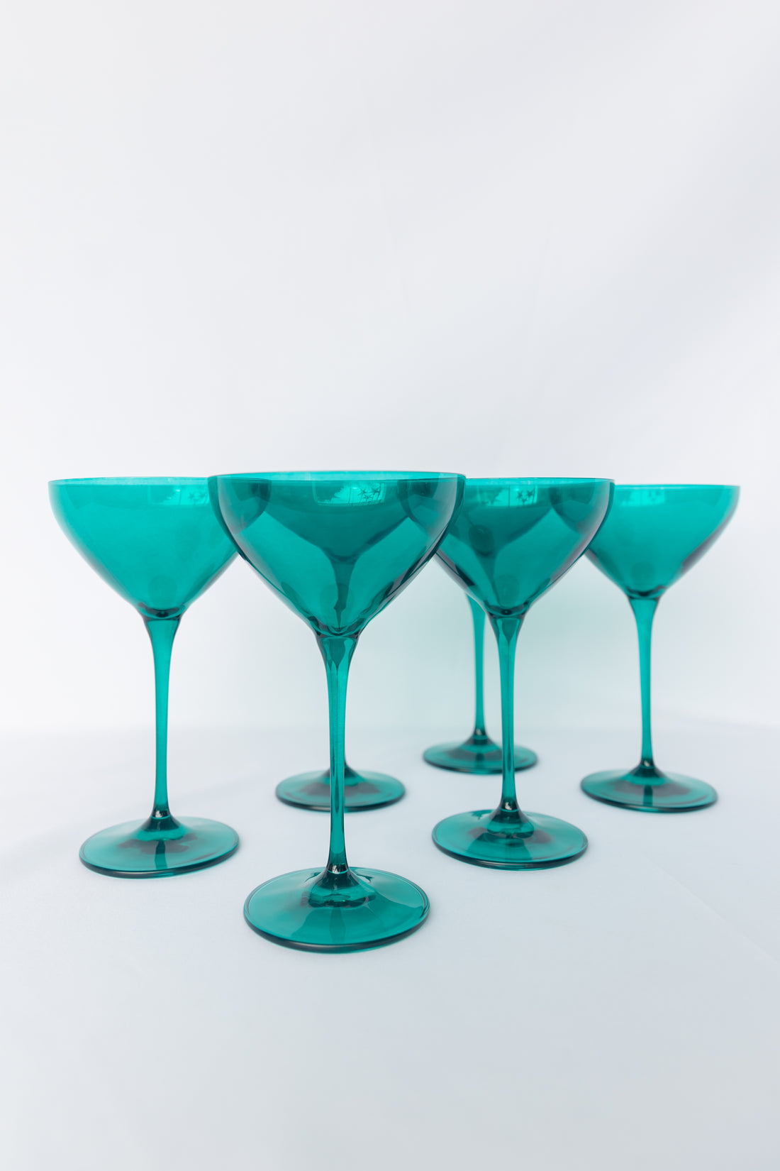 Estelle Colored Glass Martini Glasses (Set of 6) – sewardandlake